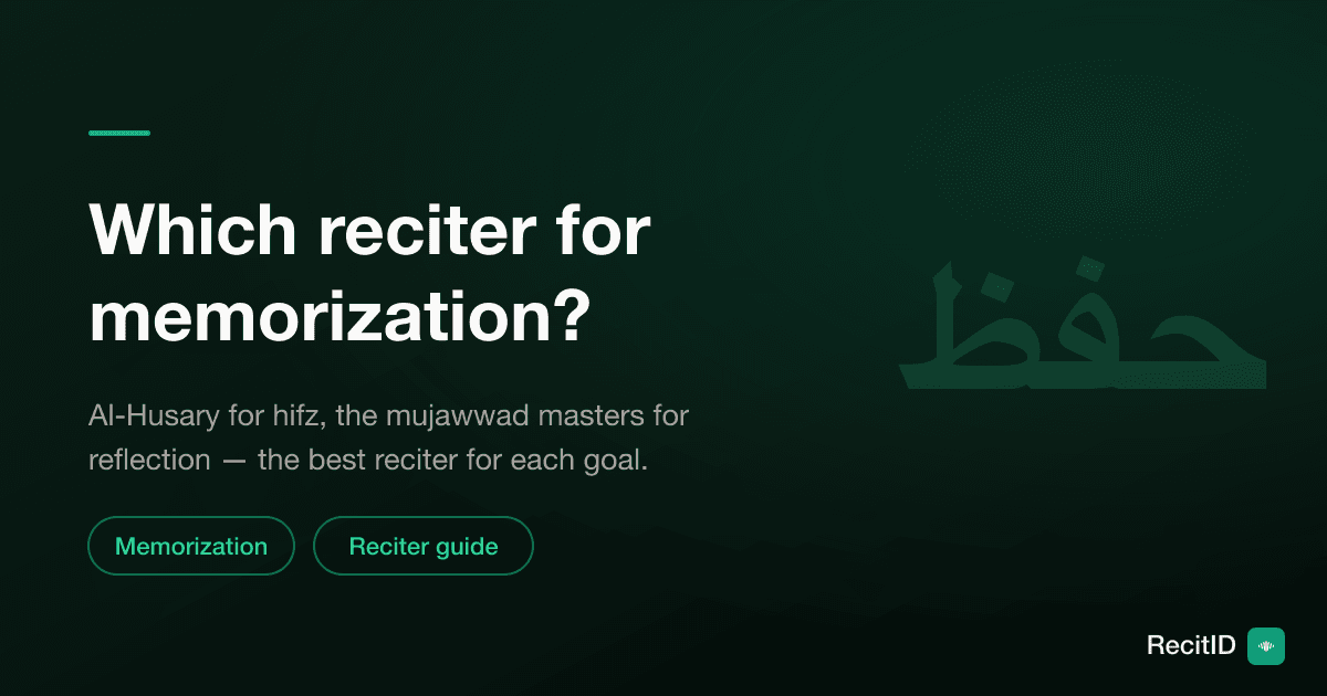 The Best Quran Reciter for Memorization (and Other Goals)