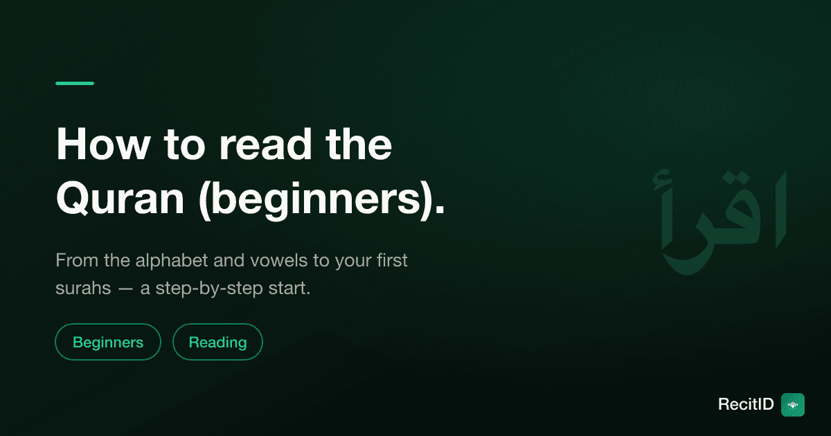 How to Read the Quran for Beginners: A Step-by-Step Start