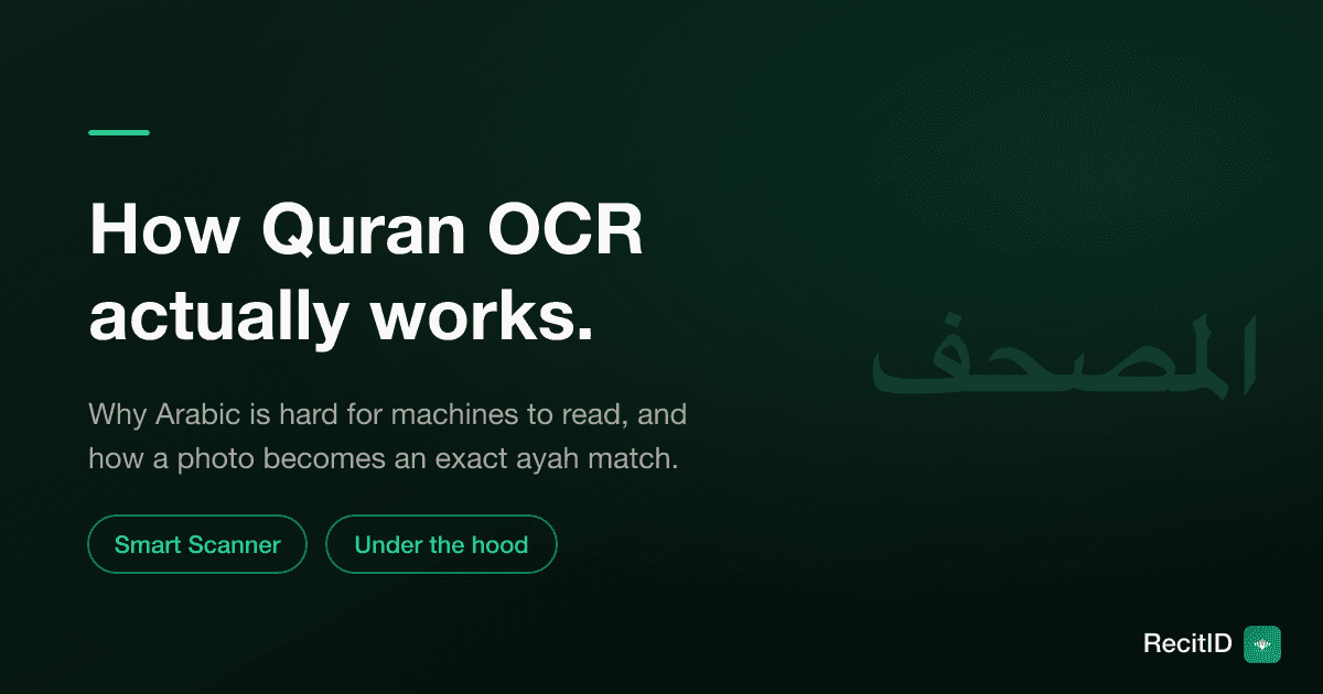 How Quran OCR Works: Why Arabic Is Hard and What RecitID Does