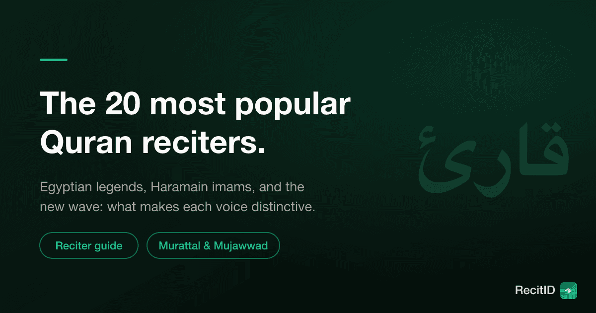 The 20 Most Popular Quran Reciters (and What Makes Each One Distinctive)
