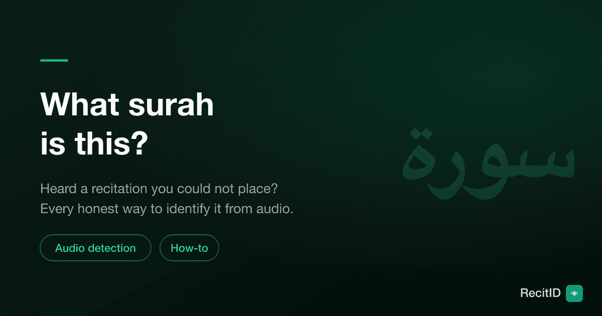 What Surah Is This? How to Identify a Surah From Any Audio