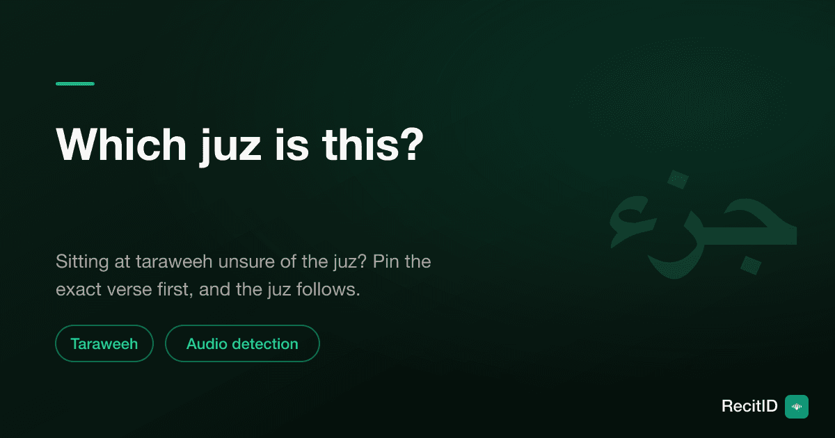 Which Juz Is This? How to Know the Para from a Recitation